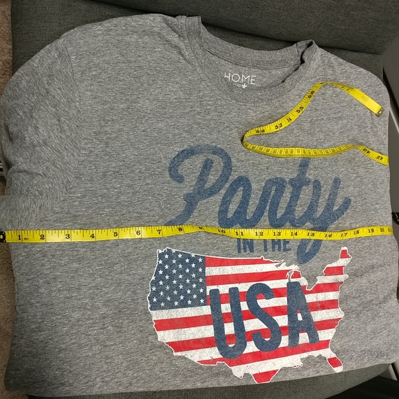 Americana Party in the USA Men's XL T-Shirt Gray Patriotic Short Sleeve Tee - Picture 11 of 12